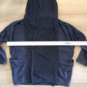 Free People Relaxed Fit Hood Jacket in Blue XS